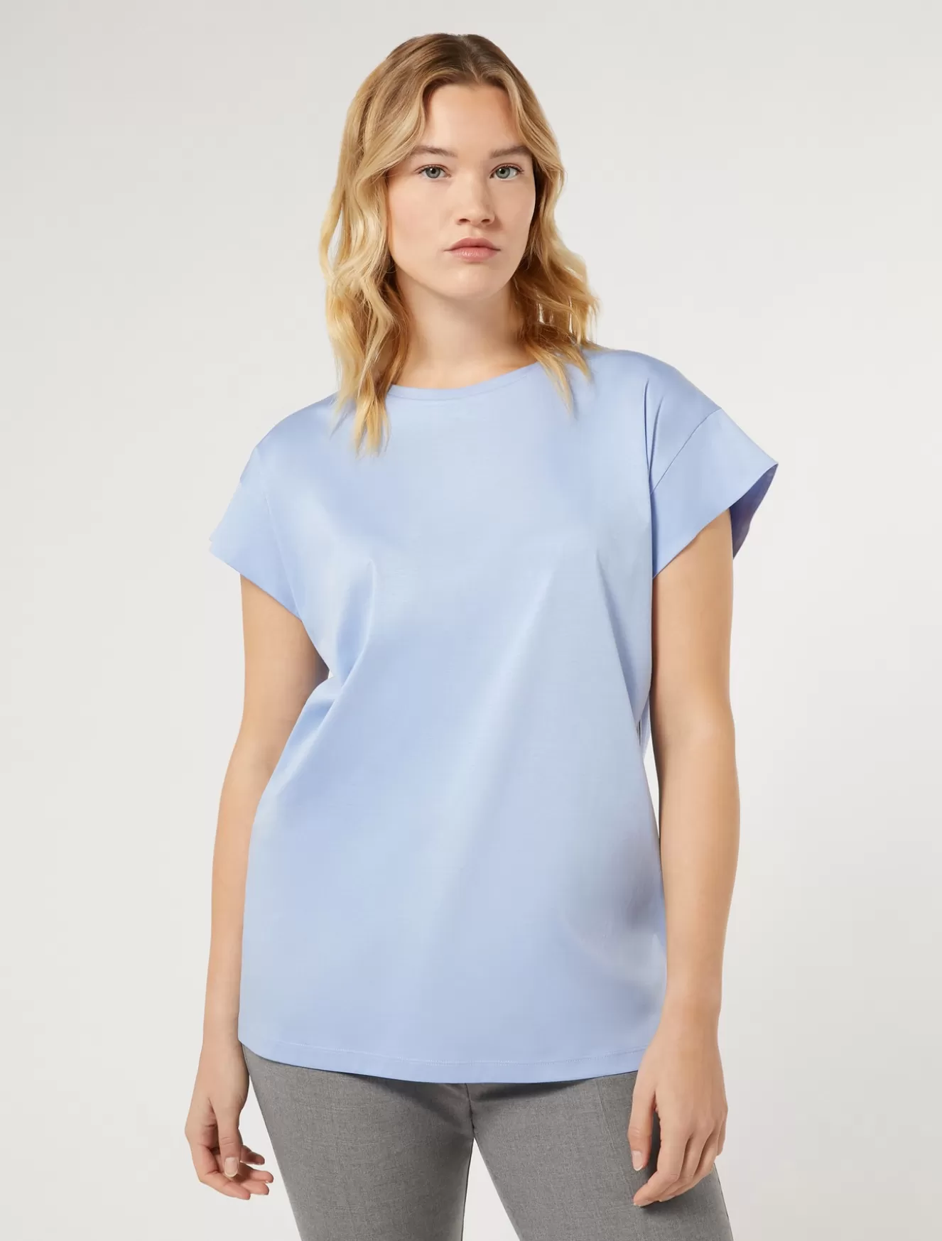 Tops & T-shirts | Tops & T-shirts<Marina Rinaldi T-Shirt aus Jersey AZURBLAU