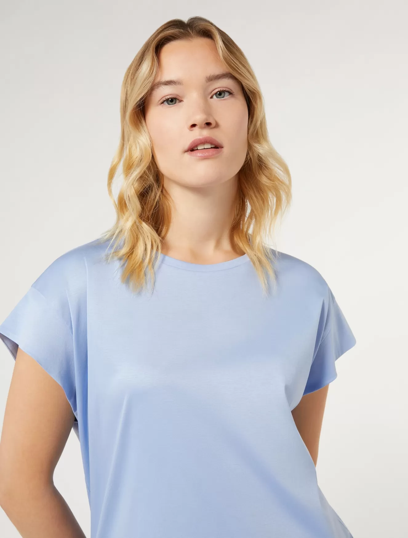 Tops & T-shirts | Tops & T-shirts<Marina Rinaldi T-Shirt aus Jersey AZURBLAU