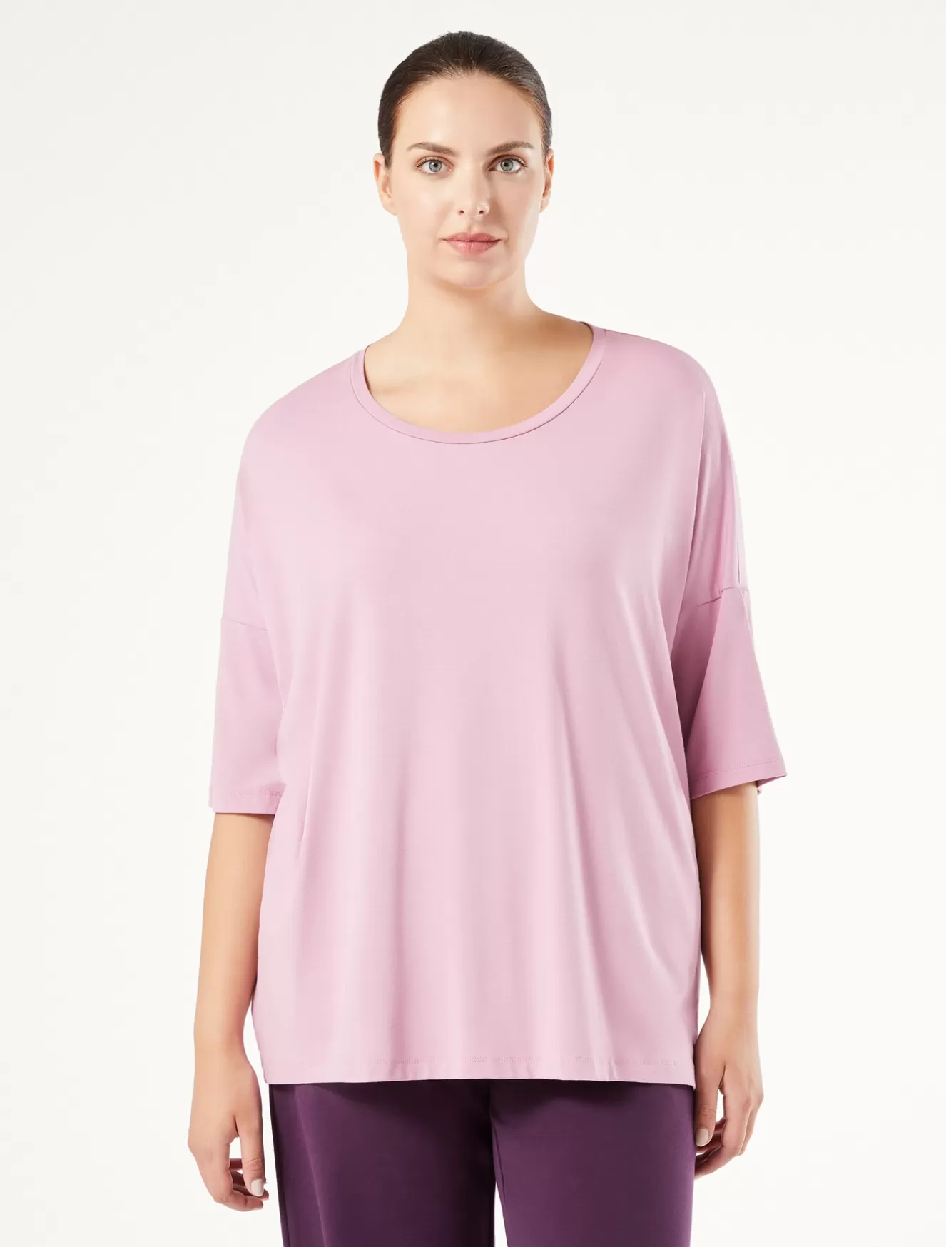 Tops & T-shirts | Tops & T-shirts<Marina Rinaldi T-Shirt aus Stretch-Viskose-Jersey ALTROSA