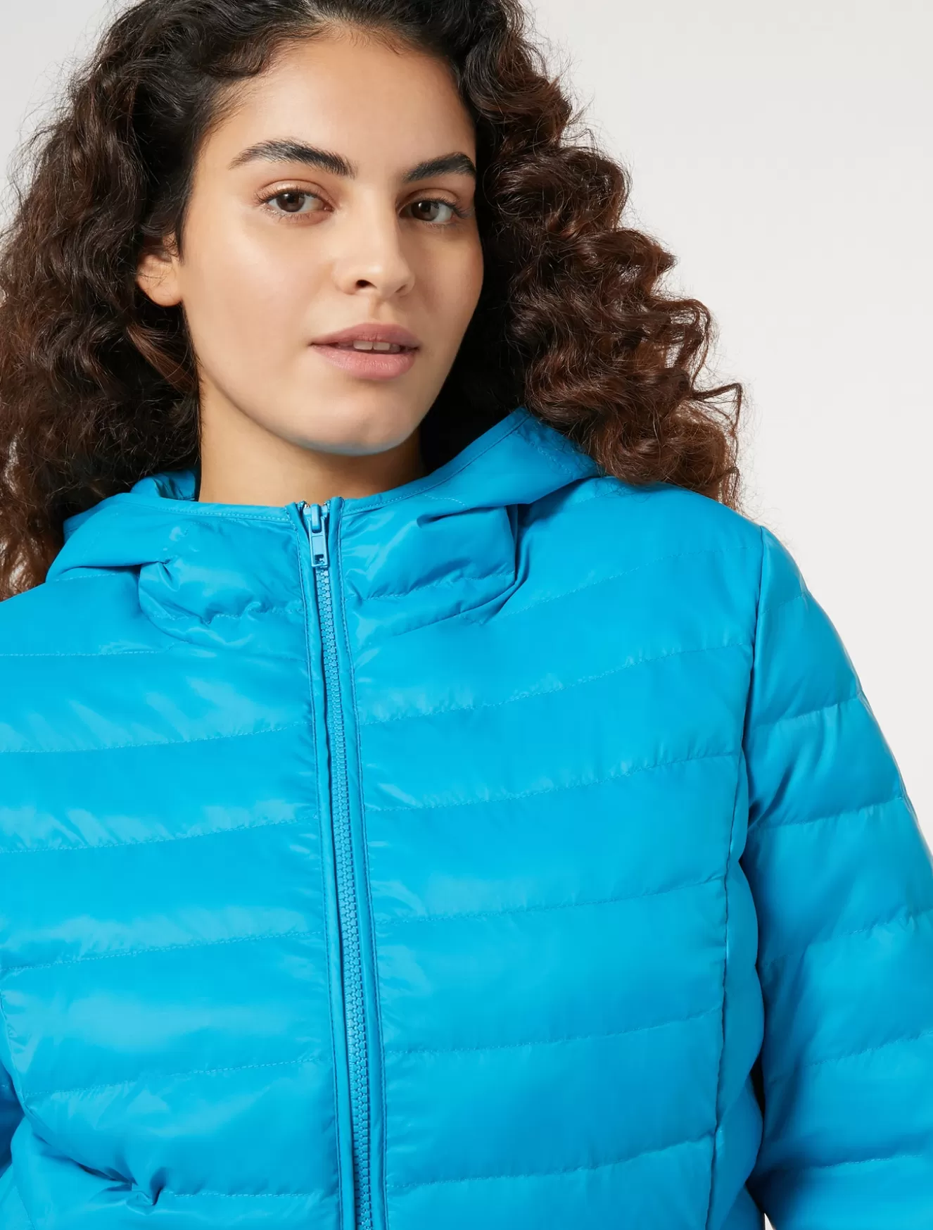 Daunenjacken | Daunenjacken<Marina Rinaldi Wattierte Jacke aus wasserabweisendem Nyloncanvas TUERKIS