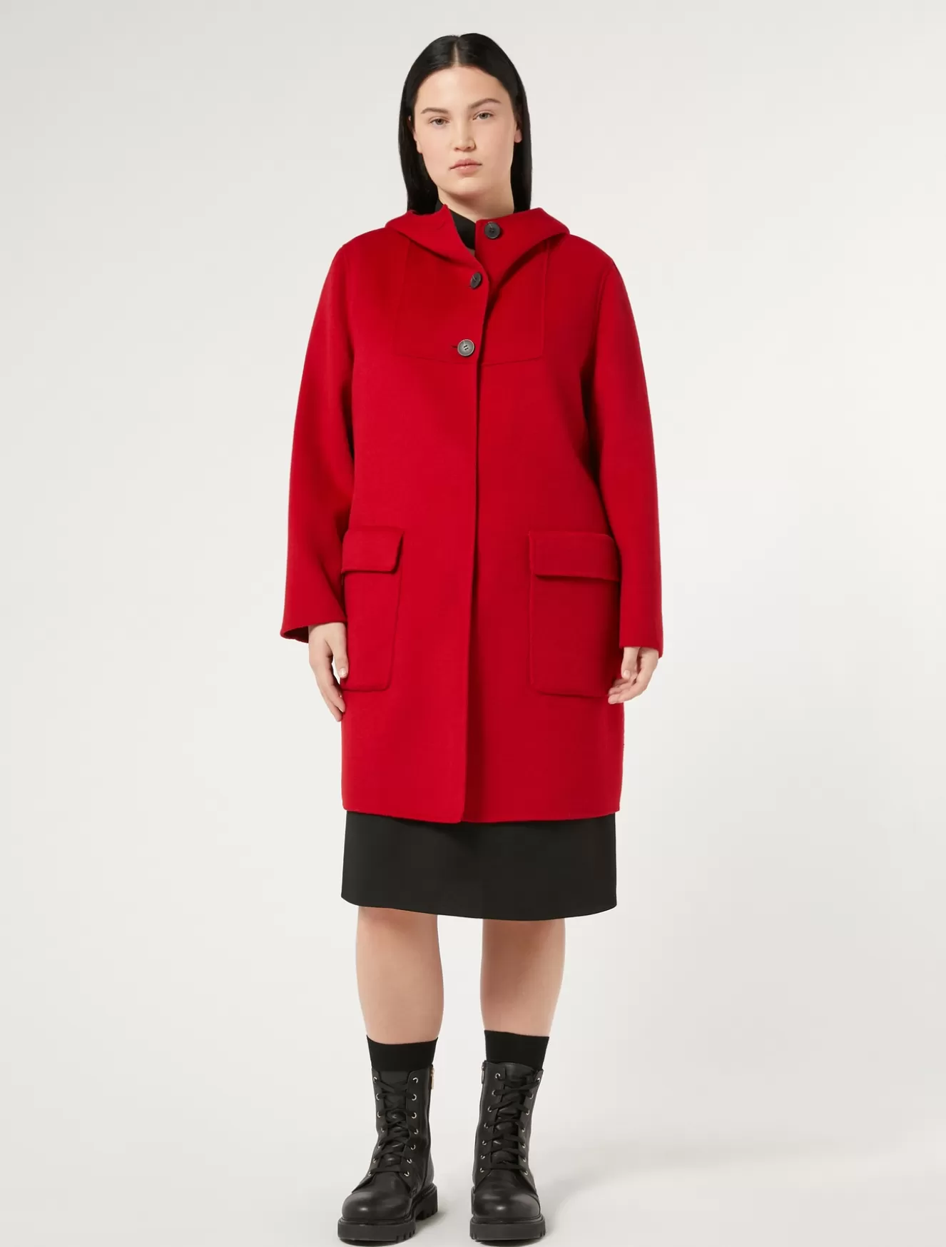 Mäntel & Trenchcoats | Mäntel & Trenchcoats<Marina Rinaldi Winterjacke aus doppeltem Wollgewebe ROT